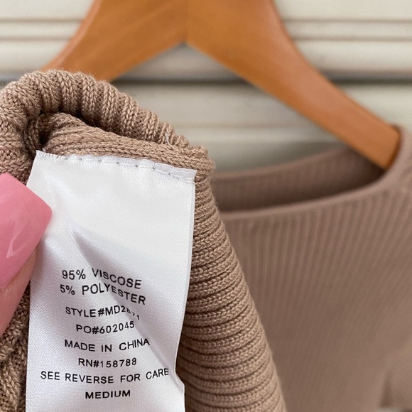 Vici Beige Ribbed Cutout Dress - Picture 6 of 6